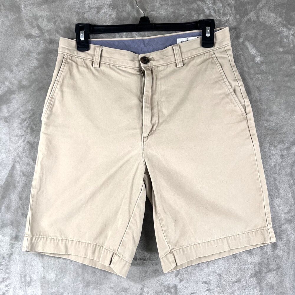 Amazon Essentials Men’s Classic Fit Khaki Chino Shorts Size 29 Beige Flat Front